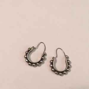 Silver mini hoop earrings
